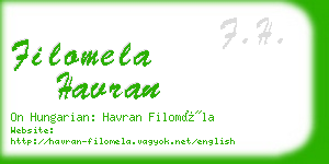 filomela havran business card